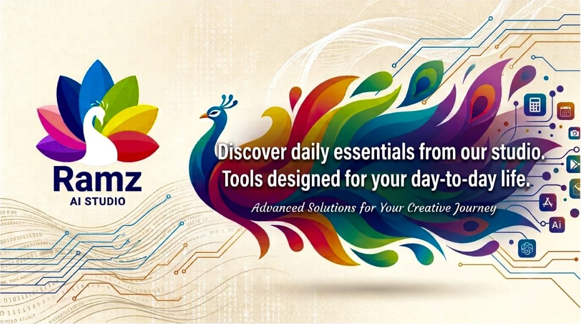 Ramz AI Studio peacock banner